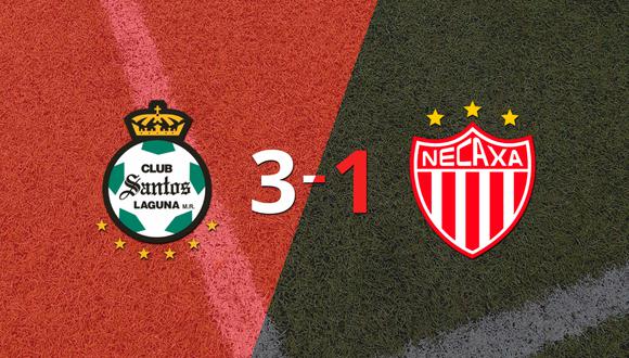 Gran victoria de Santos Laguna sobre Necaxa por 3-1