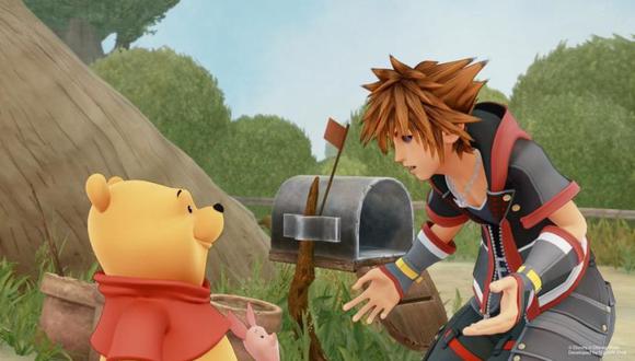 Winnie the Pooh junto a Sora, protagonista de la saga Kingdom Hearts. (Difusión: Square Enix)