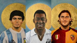 Pelé, Maradona y otros ídolos del fútbol convertidos en santos religiosos