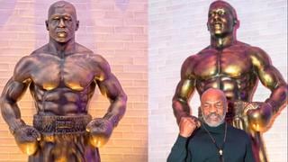 La estatua den homenaje a Mike Tyson que resultó similar a la de Cristiano Ronaldo