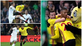 Su primer gol en la Premier y buena actuación: las postales de André Carrillo ante el Swansea