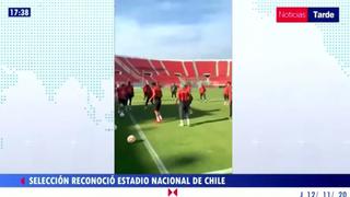 Selección Peruana realizó el reconocimiento de campo en el Estadio Nacional de Santiago