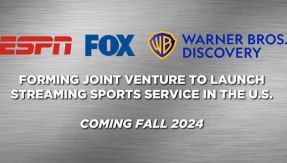 ESPN, Fox y Warner Bros. Discovery anuncian creación de plataforma de streaming deportivo.