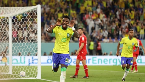Vinicius Junior tuvo el 1-0 de Brasil vs. Suiza. (Foto: REUTERS/Carl Recine)