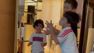Dibuje, Mateito: el viral de los hijos de Lionel Messi bailando el Music Session #44 de Bizarrap [VIDEO]