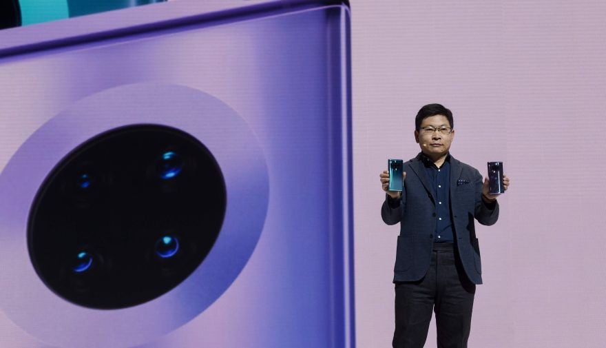 Presentación del nuevo Huawei Mate 30 (AFP)