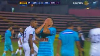 Gabriel Costa falló increíble ocasión de gol y negó empate a Cristal [VIDEO]