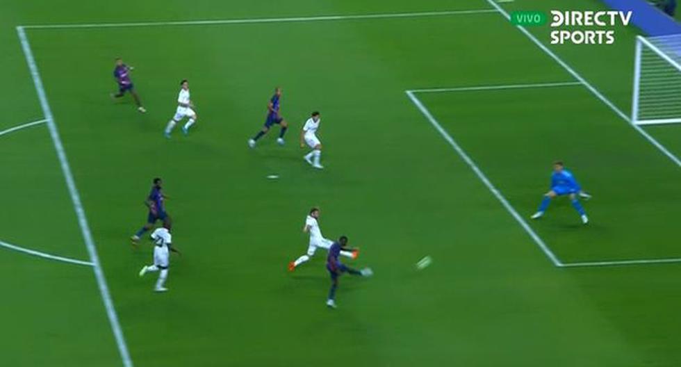 Real Madrid contra  Barcelona EN VIVO: Thibaut Courtois hizo una gran parada y evitó el gol de Ousmane Dembélé en el clásico español |  VÍDEO |  RMMD |  FÚTBOL-INTERNACIONAL