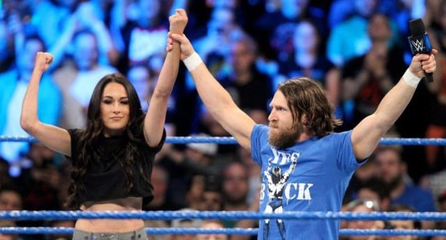 Daniel Bryan y Brie Bella. (WWE)