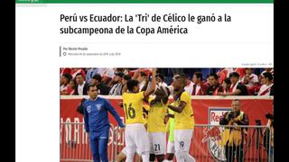 "Ecuador le ganó al subcampeón de América": la reacción de la prensa 'norteña' tras victoria ante Perú