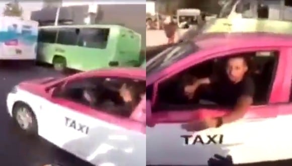 Un video viral muestra cómo un taxista de México, conocidos por su mal carácter, reconoce su error y ofrece disculpas al casi chocar contra un motociclista. | Crédito: @Radiohen / Twitter