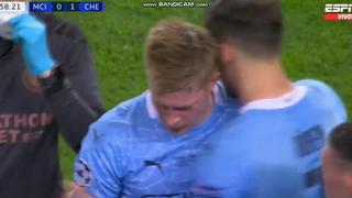 No podía dejar de llorar: De Bruyne dejó el campo por lesión en el Manchester City vs. Chelsea [VIDEO]