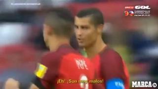 "¡Son muy malos!", mensaje de Cristiano Ronaldo en pleno partido por Copa Confederaciones [VIDEO]