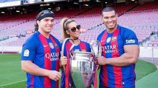 Barcelona: luchadores de la WWE visitaron el Camp Nou (FOTOS)