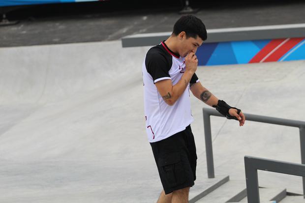 Angelo Caro logró medalla de plata en Skateboarding en los Juegos Panamericanos Santiago 2023. (Foto: Beto León / Sporteros)