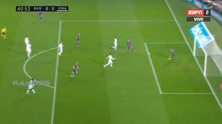 Lo que se perdió Jordi Alba: gran pase de Messi en el Barcelona vs. Real Madrid y el lateral falló [VIDEO]