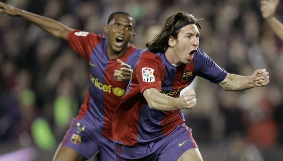 Eto'o y Messi jugaron juntos 105 partidos oficiales entre 2004 y 2009 con Barcelona. (Foto: AFP)