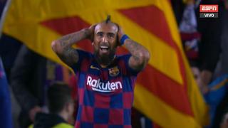 'Rey' sin gol: tanto anulado a Vidal en el Barcelona vs. Slavia tras asistencia de Messi [VIDEO]