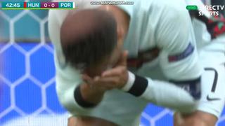 No lo podía creer: Cristiano Ronaldo falló frente al arco el 1-0 de Portugal vs. Hungría [VIDEO]
