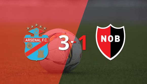 Arsenal fue más y venció por 3 a 1 a Newell`s