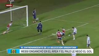 ¡Que no te pase en la Copa! Lionel Messi hizo sensacional enganche, rompió cintura y... la mandó al palo [VIDEO]