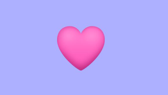 WhatsApp añadió el corazón rosado en su última actualización y hoy te explicaremos qué significa. (Foto: Emojipedia)