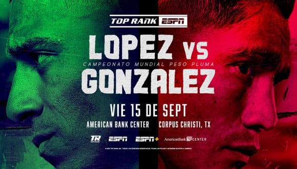 ¿Cómo ver pelea de Luis "Venado" López vs. Joet González en vivo? Sigue la cartelera hoy desde el American Bank Center desde los Estados Unidos y México. (Foto: ESPN.com)