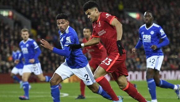 Luis Díaz tuvo un gran desempeño en la victoria por 2-0 del Liverpool vs. Leicester City por la fecha 24 de la Premier League. (Foto: Getty Images)