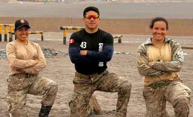 Nataly Correa, la jugadora de rugby que enfrenta al coronavirus en las calles como suboficial de la Fuerza Aérea Peruana. (IPD)