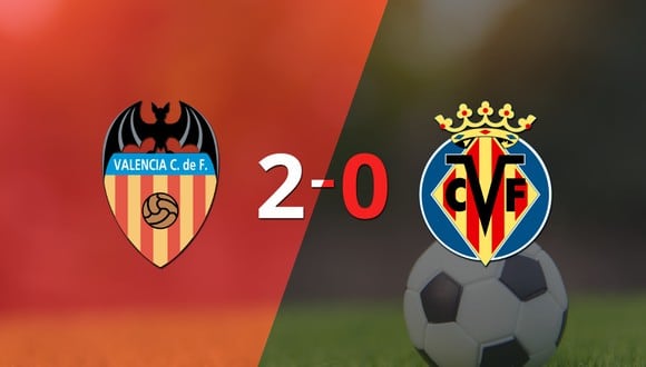 Valencia marcó dos veces en la victoria ante Villarreal en el estadio Mestalla
