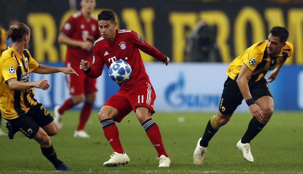 EN VIVO y EN DIRECTO: Bayern Munich y AEK Atenas ONLINE TV juegan con James Rodríguez hoy por el grupo E de la Champions League.
