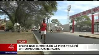 Atleta denuncia que entrena en la calle por cierre de estadio Miguel Grau de Piura