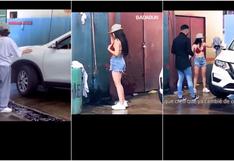 No dejó que mujer lavara su auto, la vio en bikini, cambió de opinión y reacción da la vuelta [VIDEO]