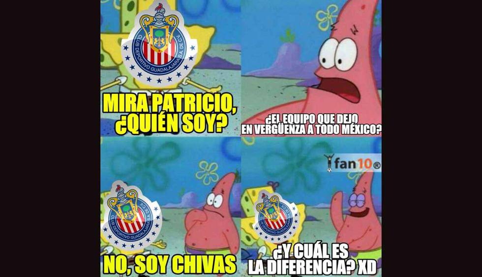 Los memes que se burlan de la caída de Chivas de Guadalajara (Foto: Facebook).