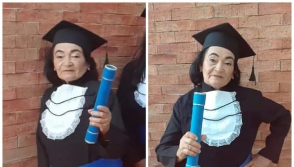 María Clara de Santana se graduó de Pedagogía a los 76 años. (Foto: UOL)