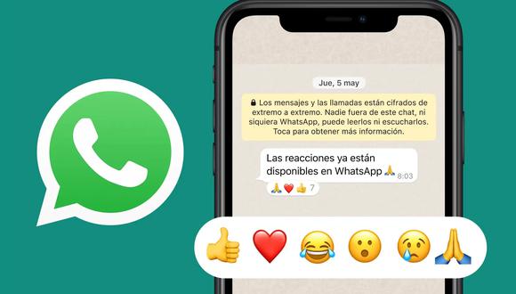 La aplicación WhatsApp con varios pendientes para 2023. Así es como se vería la herramienta “reacciones favoritas”. (Foto: WhatsApp)