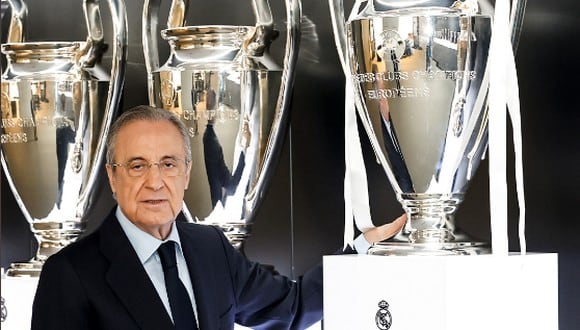 Florentino Pérez trabaja en su tercer mandato como presidente del Real Madrid. (AFP)