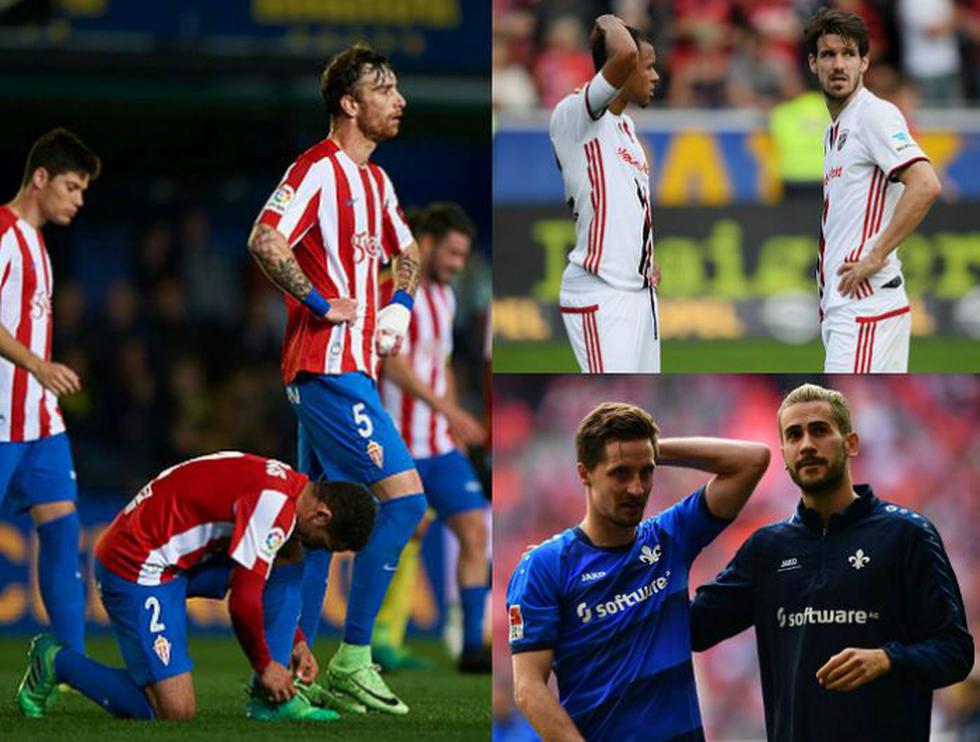 Estos son los descendidos en las cinco mejores ligas europeas. (Agencias y Getty Images)