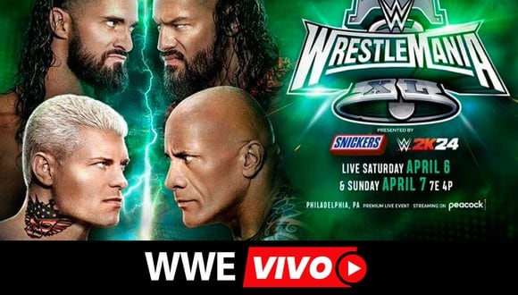 ¿Cómo y dónde ver WWE WrestleMania 40 EN VIVO y EN DIRECTO este 6 y 7 de abril? Consulte los canales TV, horarios, cartelera y cómo ver online el evento más grande de la lucha libre. (Foto: WWE/Composición)
