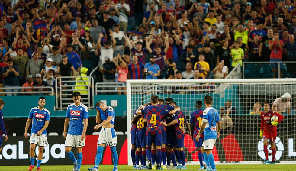 Rakitic le dio el triunfo a Barcelona sobre Napoli en amistoso internacional. (Getty)
