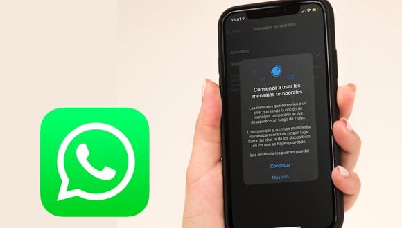 De esta manera podrás activar los mensajes que desaparecen en una semana en WhatsApp. (Foto: Mockup)