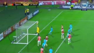 Sporting Cristal: Carlos Lobatón casi convierte gol olímpico ante Independiente Santa Fe