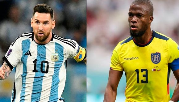 Lionel Messi y Enner Valencia, piezas claves de las alineaciones en sus selecciones en el Argentina vs. Ecuador. (Foto: AFP)