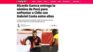 Prensa chilena destacó convocatoria de Gabriel Costa y habló de vengar la última derrota en la Copa América