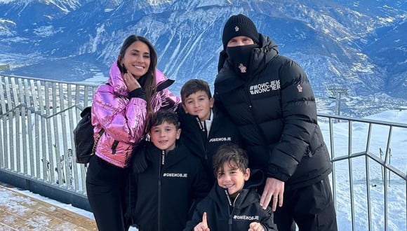 Lionel Messi, Antonela Roccuzzo y una escapada a los nevados en Francia (Foto: antonelaroccuzzo)