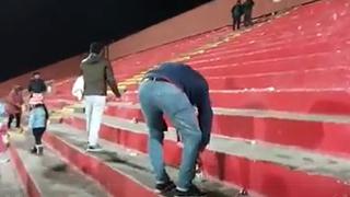 Hinchas de Sporting Cristal limpiaron el estadio tras golear a Unión Española en Chile [VIDEO]