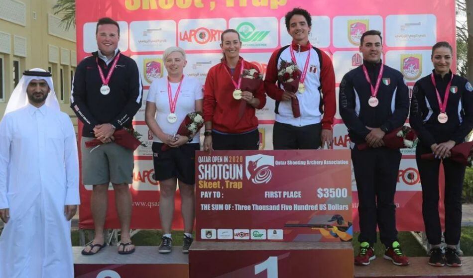 Peruano Alessandro de Souza ganó la medalla de oro en Qatar en la modalidad dobles mixtos en fosa olímpica. (Instagram)