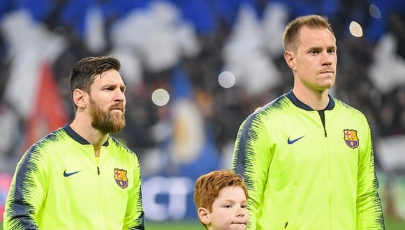 Messi y Ter Stegen ganaron juntos una Champions League en Barcelona. (Getty)