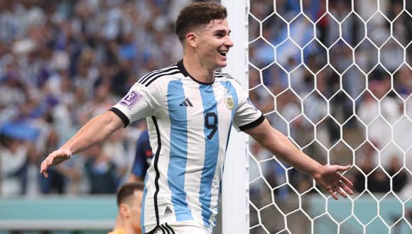 Julián Álvarez marcó el 3-0 de Argentina ante Croacia por el Mundial Qatar 2022. (Foto: Getty Images)