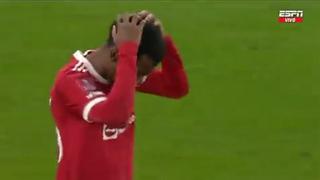 A las nubes: Elanga falló penal ante Middlesbrough y el United dijo adiós a la FA Cup [VIDEO]